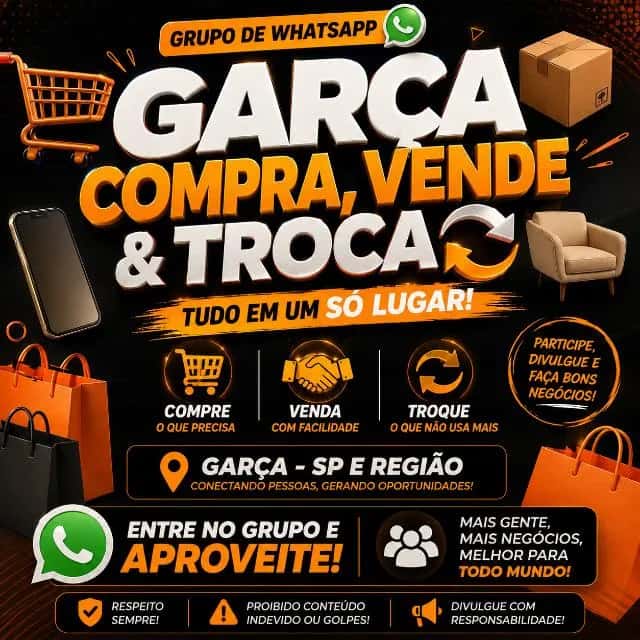 Negócios e Oportunidades Garça, Marília e Região — grupos de WhatsApp