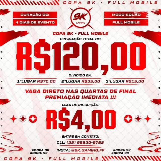 Pré Inscrição Copa 9K