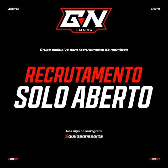 Recrutamento GN E‑Sports — grupos de WhatsApp