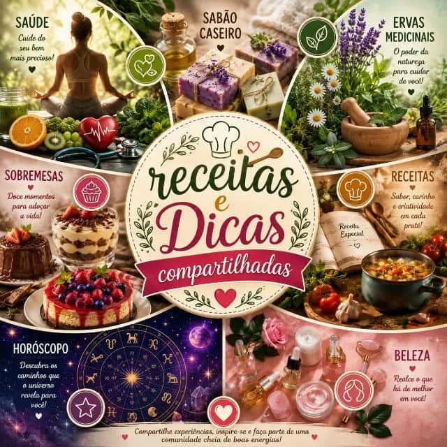 Receitas e Dicas Compartilhadas — grupos de WhatsApp