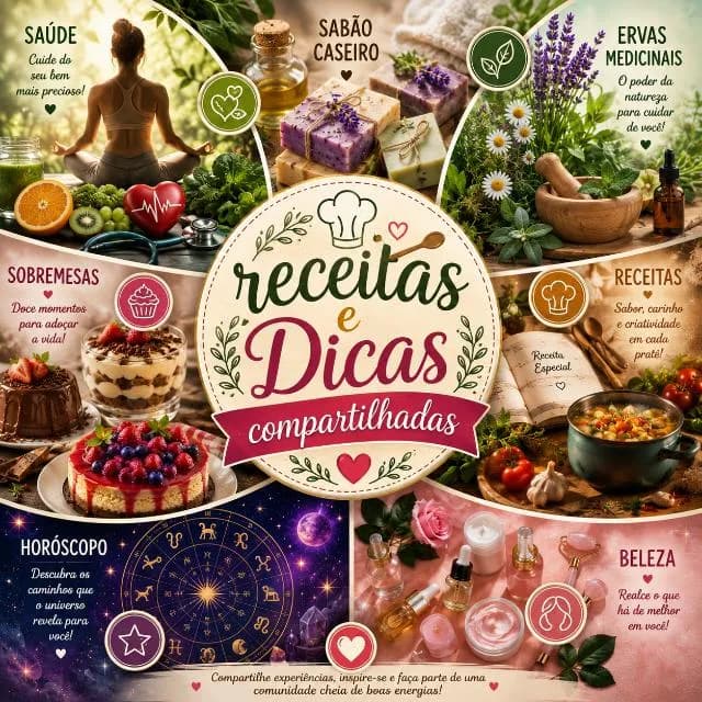Receitas e Dicas Compartilhadas