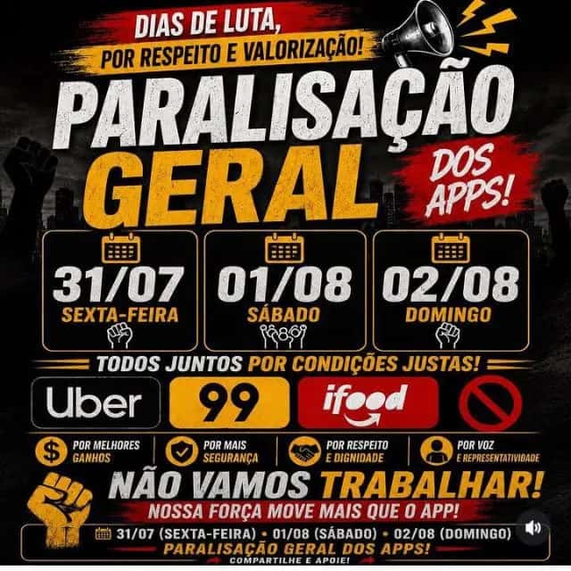 Paralisação Geral Dos Apps — grupos de WhatsApp
